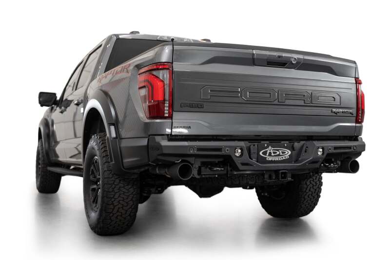 Ford F150 Raptor Bumper - Rear - Addictive Desert Designs - Rock Fighter - Hammer Black - `21-`27